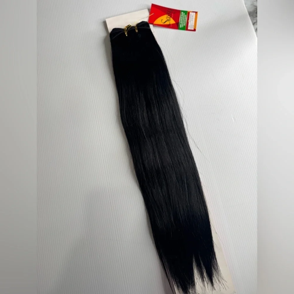 100% HUMAN HAIR | Black Weave Straight hair Extensions